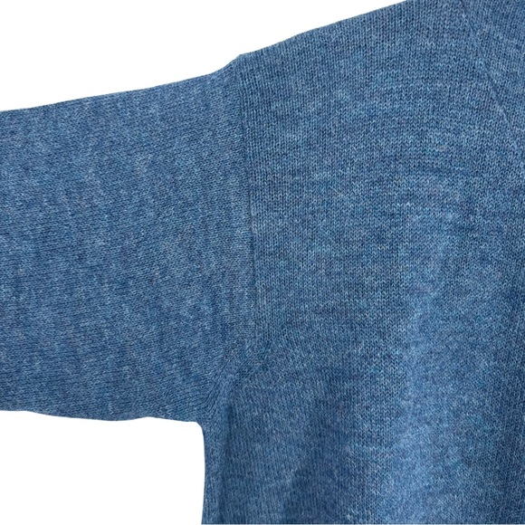 Alpaca International The Caminero Quarter-Zip Pullover Sweater Blue Large - Picture 7 of 10